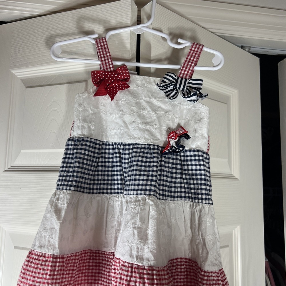 Blueberri Boulevard Sz 2T Red White &‎ Blue Patriotic Sundress - Picture 2 of 13